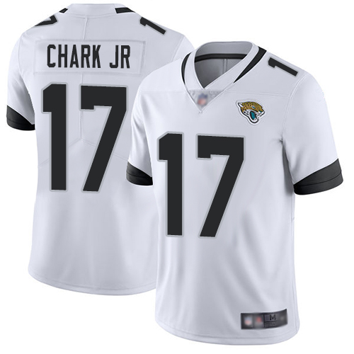 Men Nike Jacksonville Jaguars  #17 DJ Chark Jr White  Stitched NFL Vapor Untouchable Limited Jersey